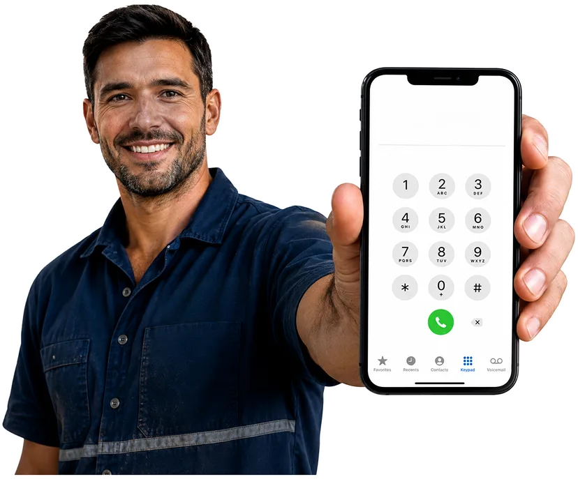 Plumber answering a Enmore enquiry by phone