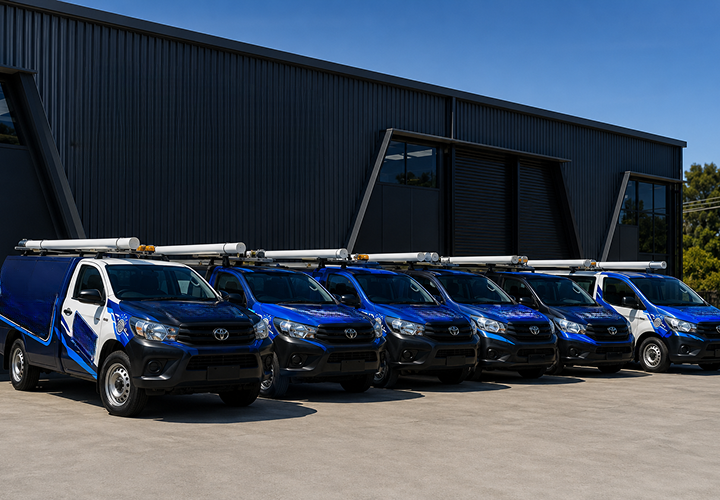 Fleet of Enmore Blocked Drains plumbing vans